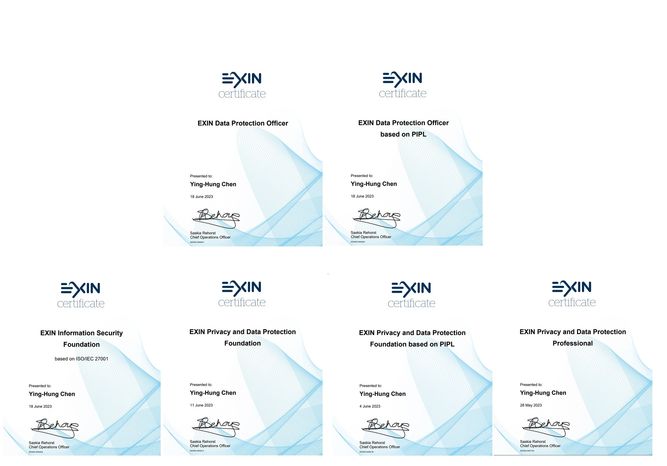 Exin DPO Certificate